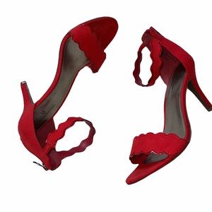 Worthington Cohen Red Open Toe Heels Size 8.5